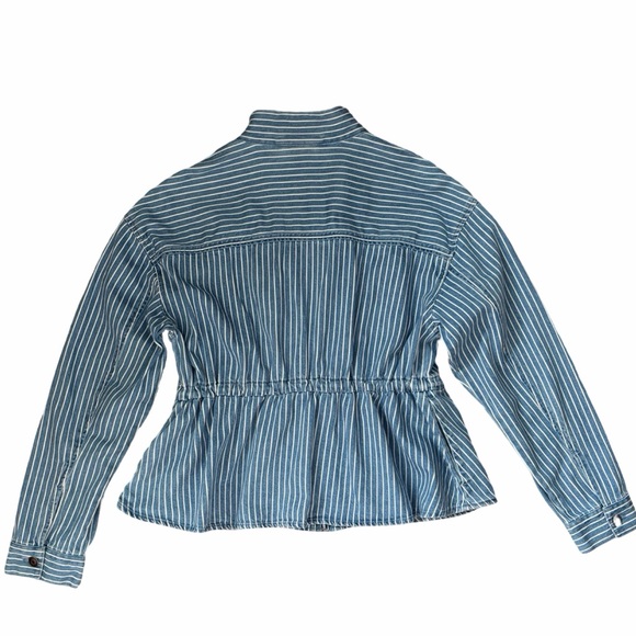 Future Collective | Striped Denim Drawstring Jacket - Picture 10 of 15